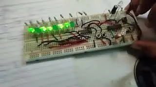 Practical working of a serial to parallel shift register.
