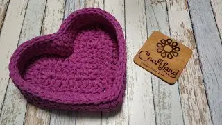 Heart Basket from Knitted Yarn (Model + Pattern)