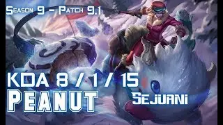 Peanut SEJUANI vs ELISE Jungle - Patch 9.1 KR Ranked