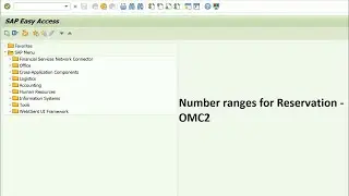 Define number ranges for reservation in SAP MM || Reserve V1
