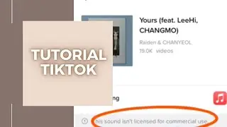 Sound cannot be used on Tiktok (This sound isn't licensed for commercial use)