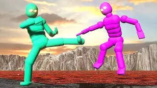 NPC Wars with Smart AI in Active Ragdoll Simulations! - OVERGROWTH