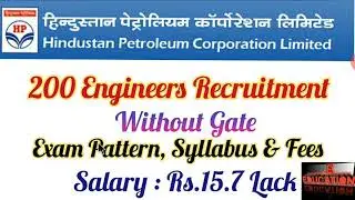 HPCL Engineer Recruitment Without Gate 2021| Engineer (ME, Civil, ECE, IE ENG) Vacancy in HPCL