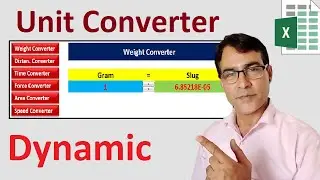 How to Make Dynamic Units Converter in Excel | How to Convert Any Unit to Any Unit in MS Excel - 2