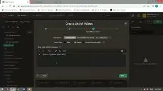 Cascading List Of Values In Oracle Apex | LOV In Apex 2