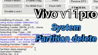 Vivo V 11 Pro System Partition Missing | Vivo V 11 Pro Dead Solution with Umt Dongle