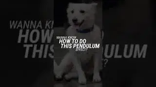 PENDULUM EFFECT TRANSITION VIDEO! 