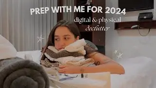 reset with me for 2024 | huge digital and physical declutter