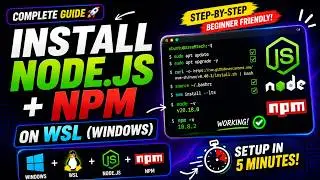 Install Node.js + npm on Windows WSL (2026 Complete Guide) | Beginner Friendly 