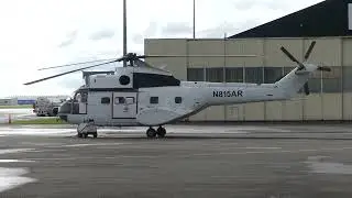 [4K] Palmerston North Airport - Aerospatiale SA330J Puma N815AR Engine Start #2 - 19/5/2022