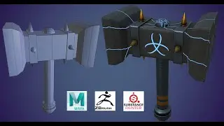 Lowpoly Stylized Hammer