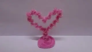 Сердечко из синельной проволоки. DIY Love heart craft