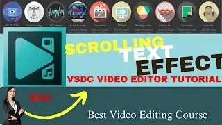 VIDEO EDITING COURSE 🔥How to make scrolling text in VSDC Video Editor