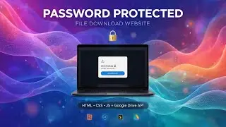 How to Build a Password Protected File Download website (HTML, CSS, JS & Google Drive API)