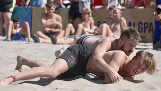 Kened Mägisalu (EST) vs Rainer Viilveer (EST) 70kg. Men beach wrestling.