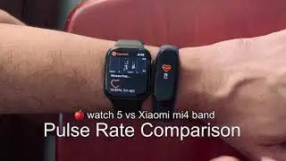 Apple Watch 5 vs Mi Band 4 heart rate comparison