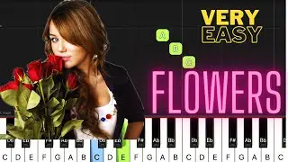 Miley Cyrus - FLOWERS - Very Easy Piano Tutorial!!