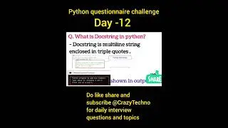 Docstrings in python 