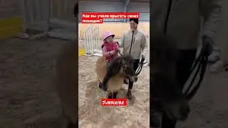 Как вы учили прыгать своих лошадок? #horse #sports #trending #kids #subscribe #eguestrian #animals