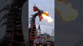Malificent Steampunk Dragon #shorts Disneyland Parade Fire Breathing Dragon Disney Stars on Parade