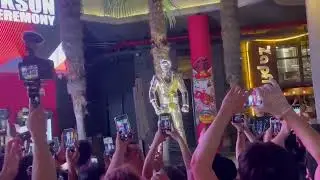Michael Jackson's new statue in Shanghai, China. June 23 2023