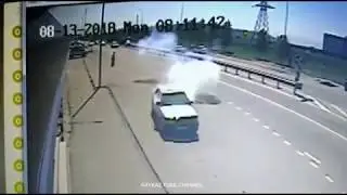 (Видео) Неудавшийся взрыв на КПП 30 при везде в Грозный. 20.08.2018