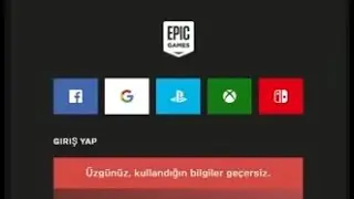 ÜZGÜNÜZ KULLANDIĞIN BİLGİLER GEÇERSİZ EPİC GAMES ÇÖZÜMÜ!!!!