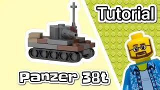 LEGO WW2 Panzer 38t in Micro Brick Battle scale tutorial