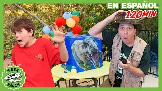 Celebración de cumpleaños con T-Rex Ranch | 🦖 T-Rex Rancho | Moonbug Kids - Parque en Vivo!