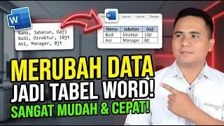 Cara merubah data menjadi tabel di ms word dengan sangat mudah