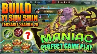 Maniac Yi Sun Shin Build Terbaru Season 20 Super Sakit | Mobile Lengends