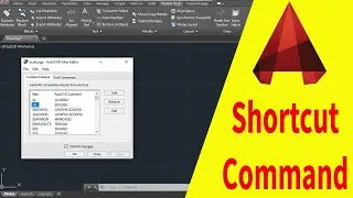 How to see all shortcut command AutoCAD?