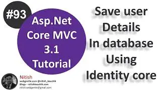 (#93) Signup in asp.net core | Create user in asp.net core using identity | Asp.Net Core tutorial