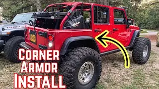 Fixing My Jeeps Body Damage -  JKU Corner Armor Install