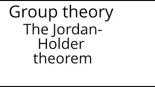 Group theory 29:The Jordan Holder theorem