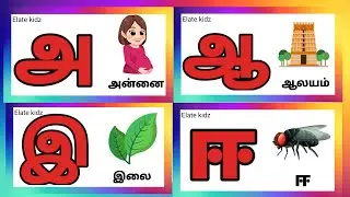 A aa e ee in tamil / அ ஆ இ ஈ / Learn உயிர் எழுத்துக்கள் for kids @Elatekidz-ql1yk