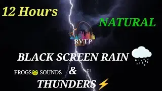 🔴Fall Asleep Easily  with After Rain & Massive Thunder on Black Screen at Night 12 Hours  5th Night