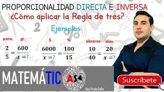 🎥 Proporcionalidad directa e inversa⬆️⬇️  Regla de tres✅ ejemplos✍🏻aprende fácil