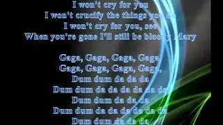 Lady GaGa - Blood Mary, lyrics on screen