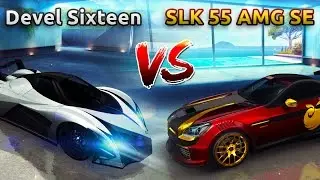 Asphalt 8 - Devel Sixteen VS MB SLK 55 AMG SE (Speed Test Tokyo)