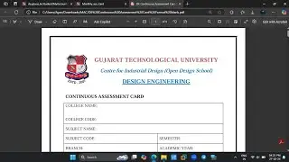 Monthly Assessment Card / Continuous Assessment Card - Downloading, Filling, Uploading | DE | GTU