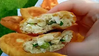 Без дрожжей! Пирожки на кефире с яйцом и зеленым луком🧅🧅