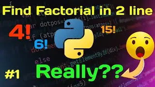 How to find Factorial of a Number in Python | Python Library | Pycharm | Python Practice