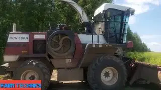 Первый-пробный выезд комбайнов ДОН-680
