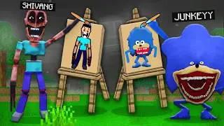 Becoming SCARY Using Drawing Mod In Minecraft !!! Ft. 