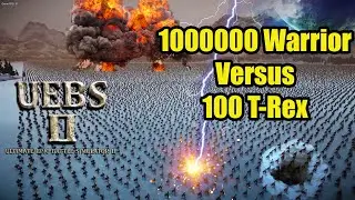 1000000 Warrior and  T-Rex battle simulation | Ultimate Epic Battle simulation 2