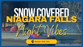 Snow Covered Niagara Falls | Night Version | Frozen Niagara Falls at Night