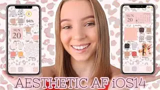 HOW TO CUSTOMIZE YOUR iOS14 HOME SCREEN *AESTHETIC AF* | widgets + new apps + how to customize it!