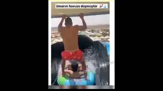 Kaydıraktan Füze gibi fırladı #haber #risk #kaza