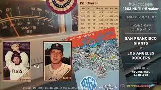 1962-Oct-03 • SFG/LAD • Tie-breaker G3 • San Francisco Giants vs Los Angeles Dodgers  Baseball Radio